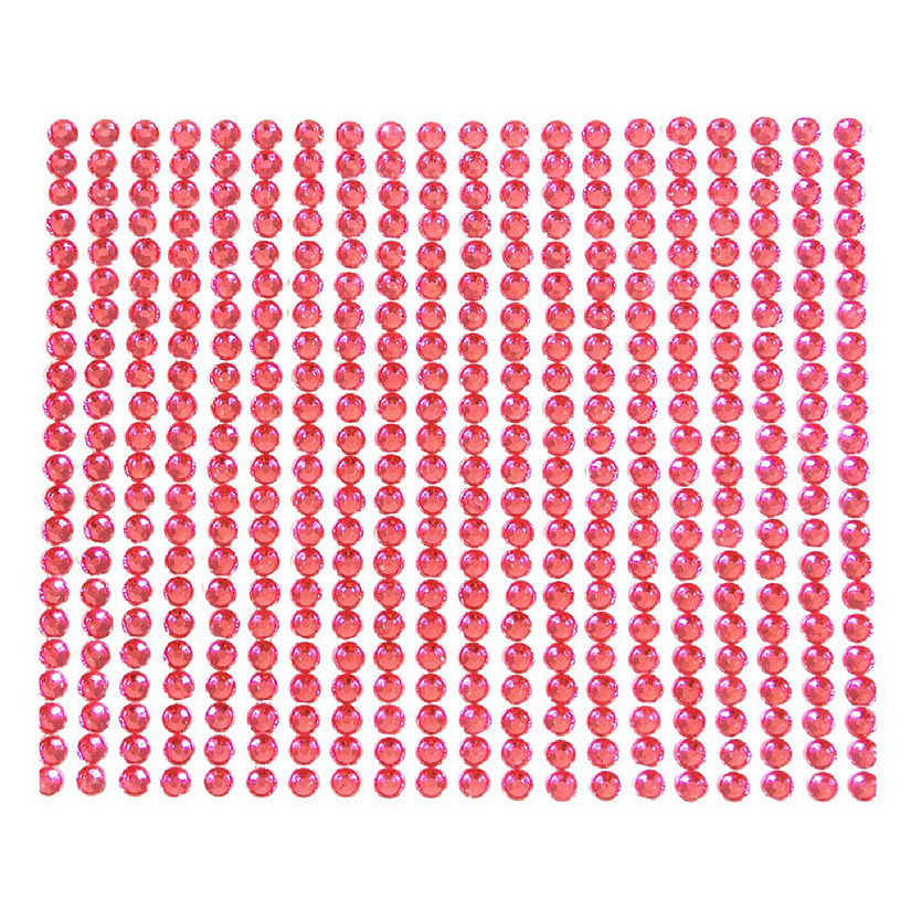 Wrapables 4mm Crystal Diamond Sticker Adhesive Rhinestone, 1000pcs (Hot Pink) Image