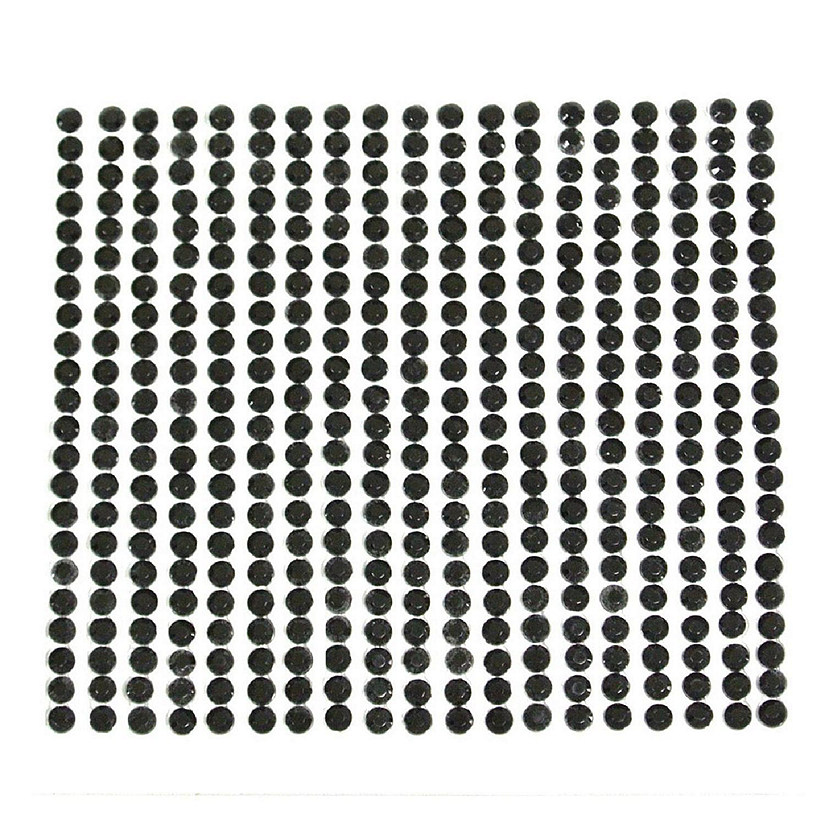 Wrapables 4mm Crystal Diamond Sticker Adhesive Rhinestone, 468pcs / Black Image
