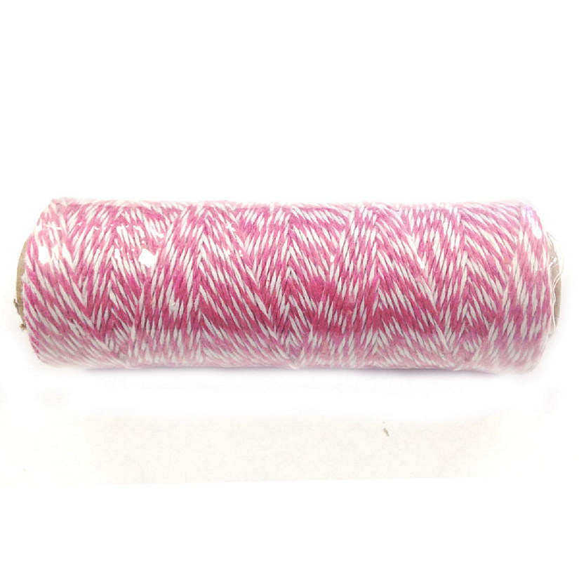 Wrapables 4ply 109 Yard (100m) Hot Pink Cotton Baker's Twine Ribbon Twine for Baking & Crafts Image