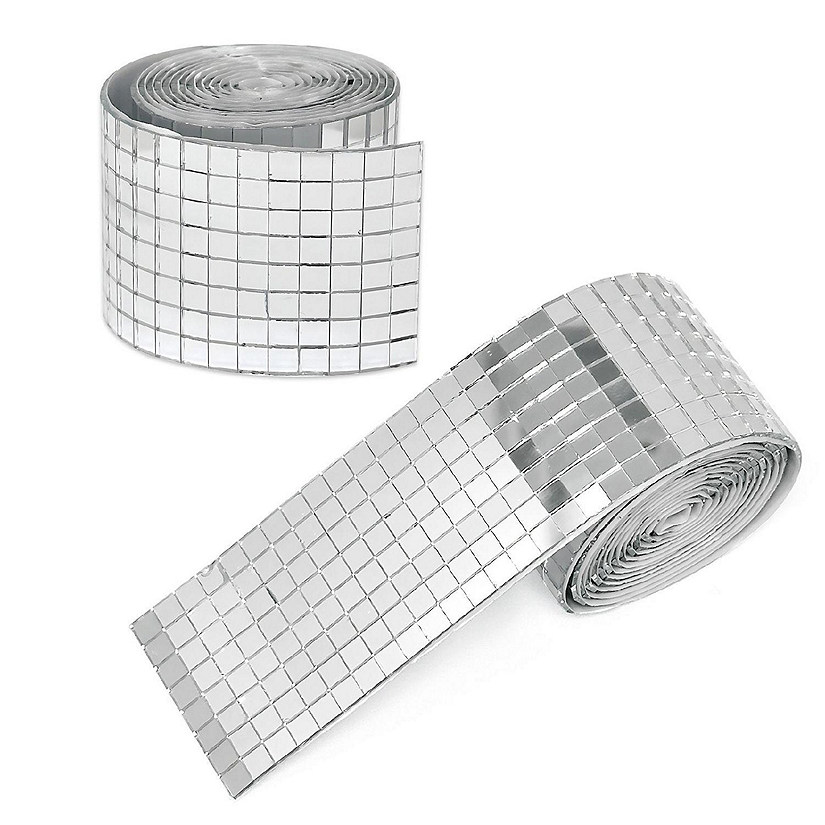 Wrapables 5mm x 5mm Self Adhesive Mirror Tiles, Silver Image