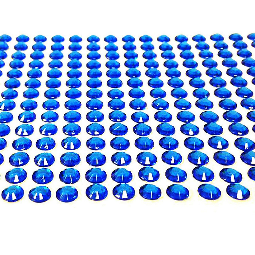 Wrapables 6mm Crystal Diamond Adhesive Rhinestones, 500 pieces / Dark Blue Image