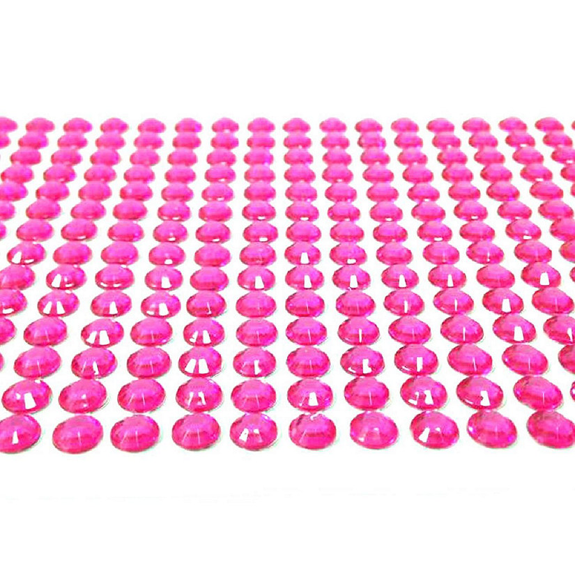 Wrapables 6mm Crystal Diamond Adhesive Rhinestones, 500 pieces / Dark Pink Image
