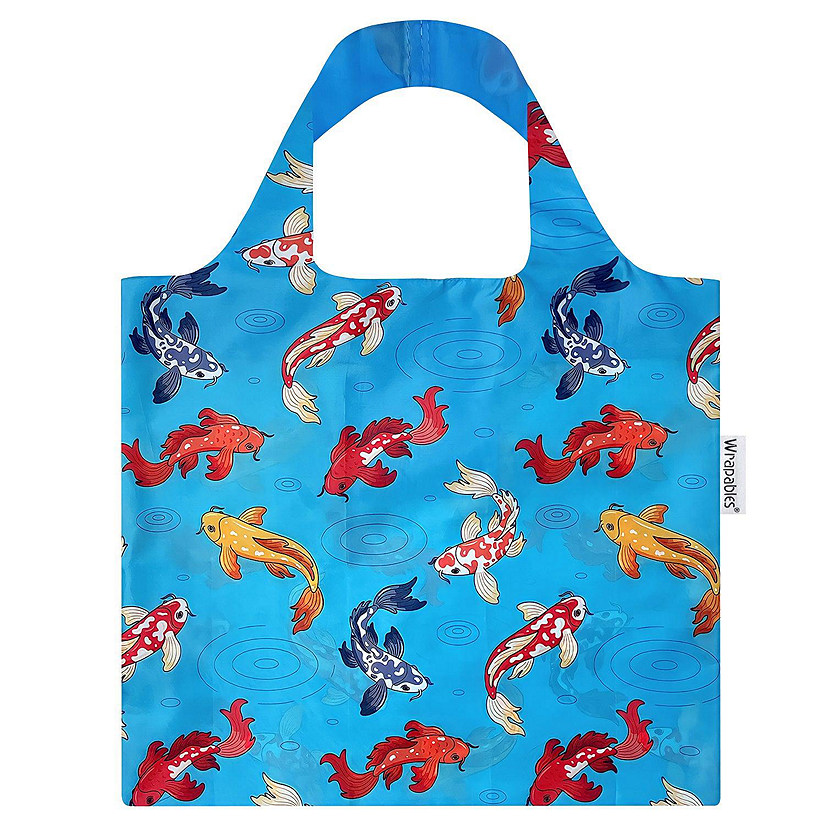 Wrapables Allybag Foldable & Lightweight Reusable Grocery Bag, Gold Fish Image