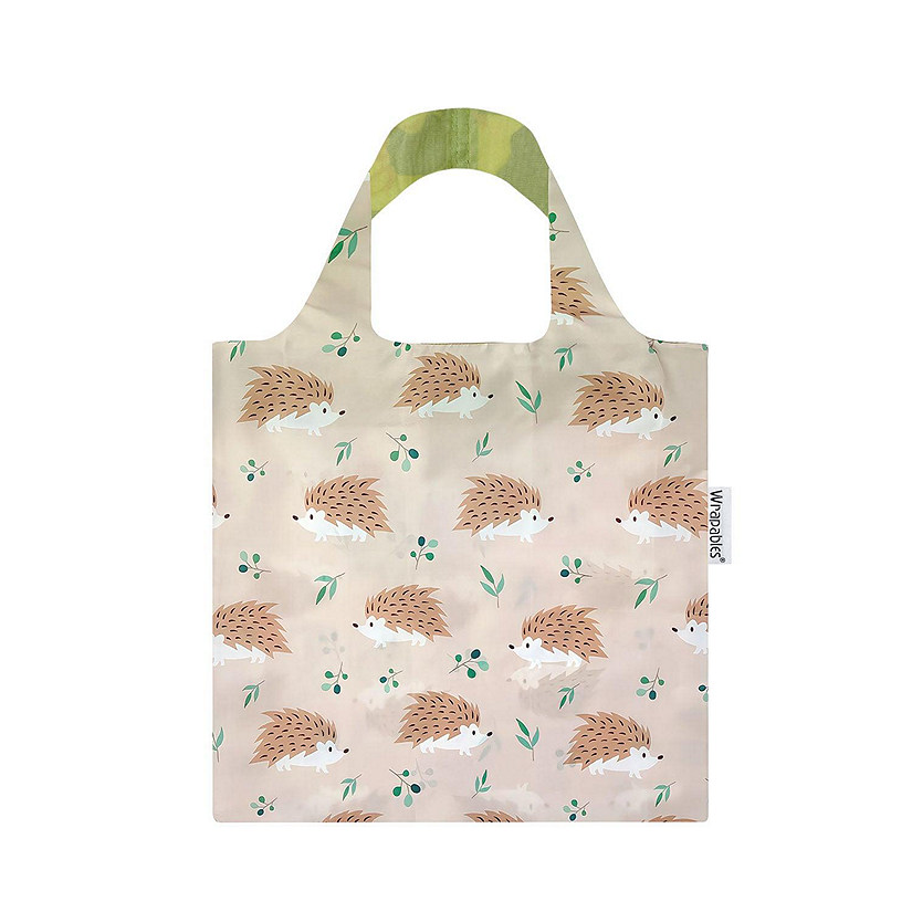 Wrapables Allybag Foldable & Lightweight Reusable Grocery Bag, Grab & Go Hedgehogs Image