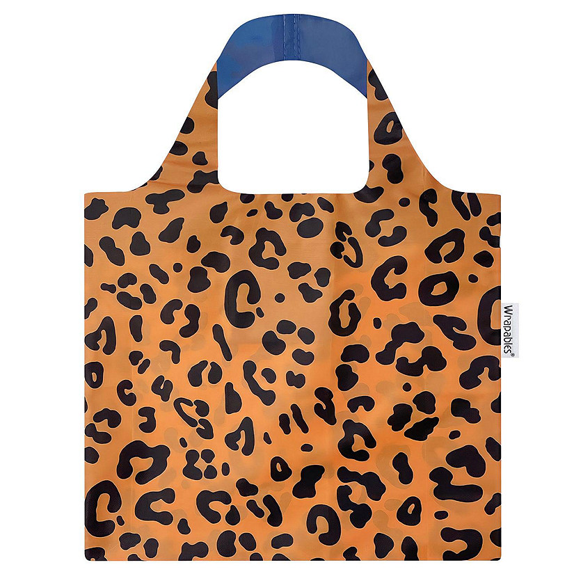 Wrapables Allybag Foldable & Lightweight Reusable Grocery Bag, Leoapard Orange Image