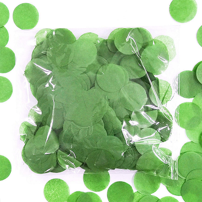 Wrapables Apple Green Round Tissue Paper Confetti 1" Circle Confetti Image