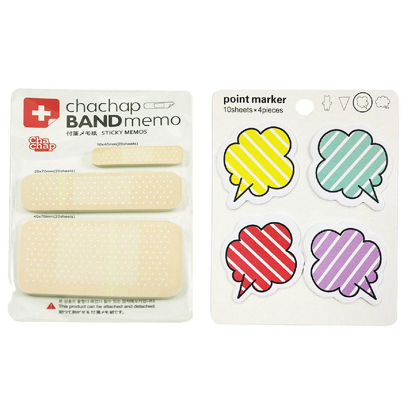 Wrapables Band Aid, Cloud Sticky Notes, Set of 2 Image