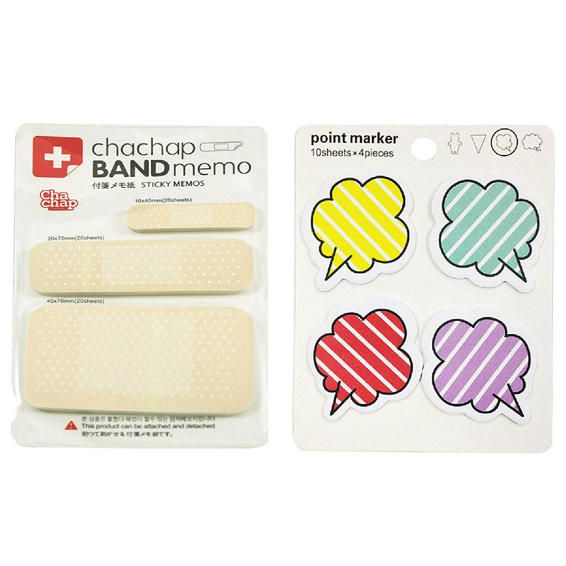 Wrapables Band Aid, Cloud Sticky Notes, Set of 2 Oriental Trading
