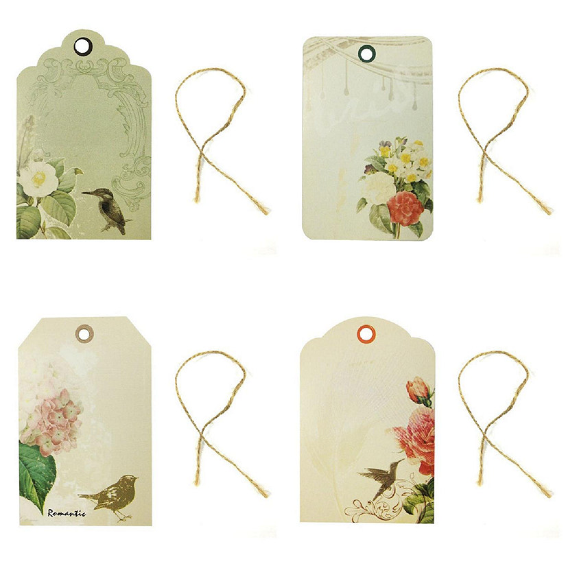 Wrapables Birds Printing Tag, Set of 24 Image