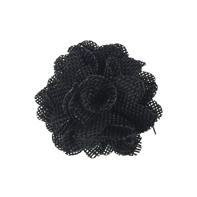 Wrapables Black Burlap Flower Embellishment Burlap Roses (20pcs) Image