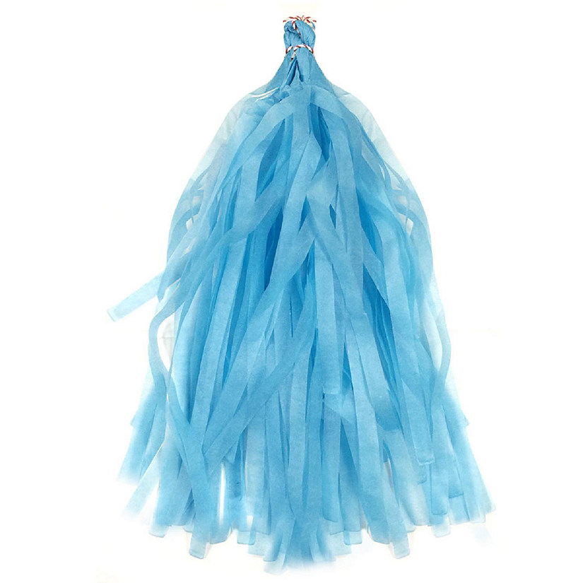 Wrapables Blue 14 Inch Tissue Paper Tassels Party Decorations Image