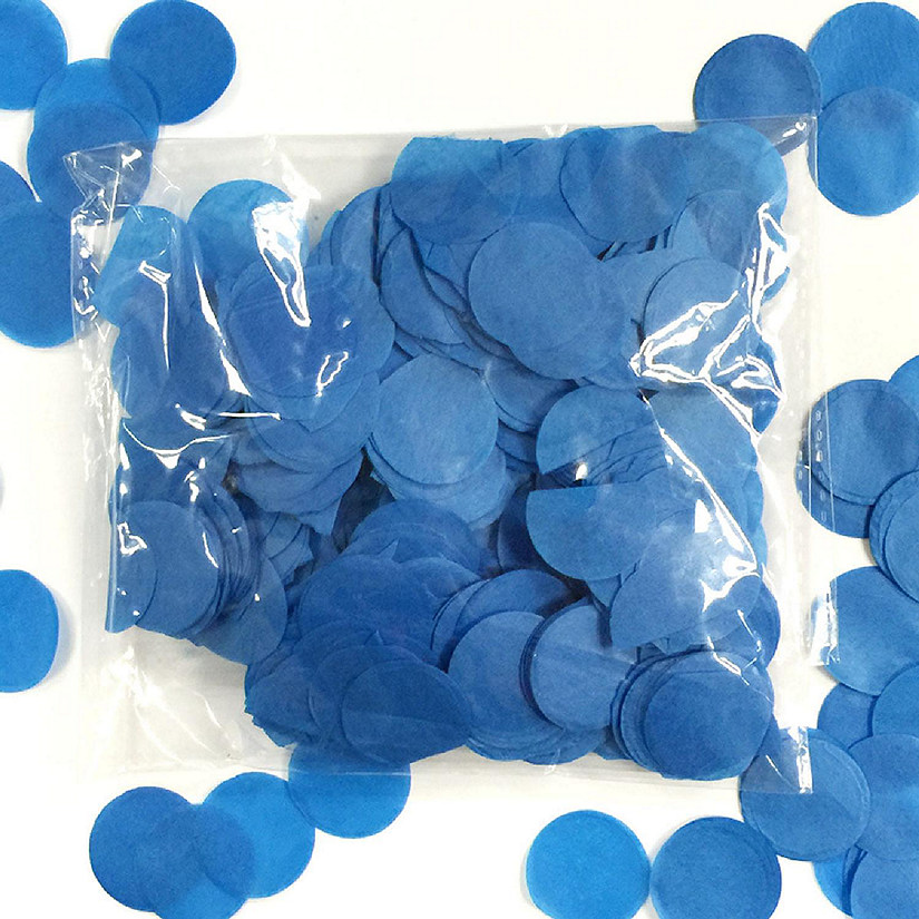 Wrapables Blue Round Tissue Paper Confetti 1" Circle Confetti Image