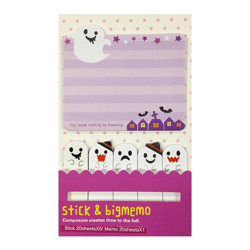 Wrapables Bookmark and Memo Sticky Notes, Halloween Ghoulies Image