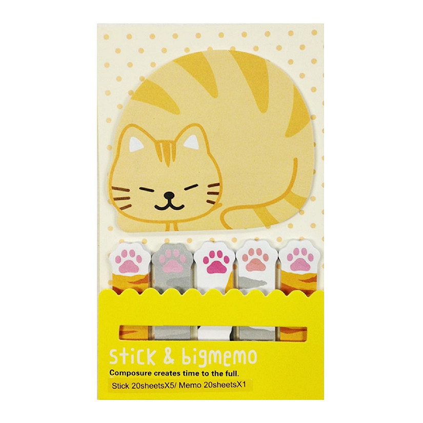 Wrapables Bookmark and Memo Sticky Notes, Kitten &amp; Paws Image