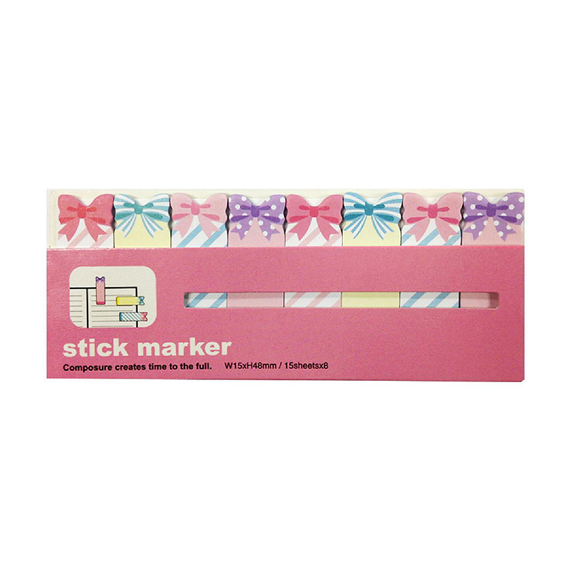 Wrapables Bookmark Flag Tab Sticky Markers, Bows (Set of 2) Image