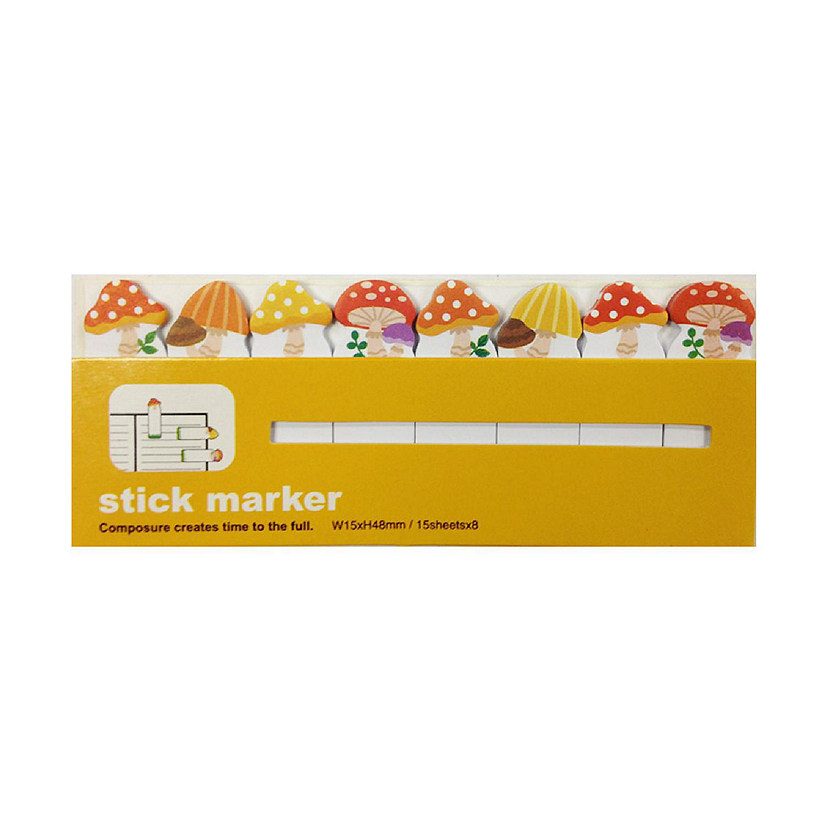 Wrapables Bookmark Flag Tab Sticky Markers, Mushrooms (Set of 2) Image
