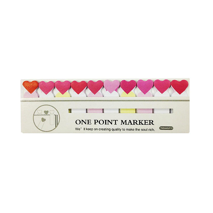 Wrapables Bookmark Flag Tab Sticky Notes, Hearts (Set of 2) Image