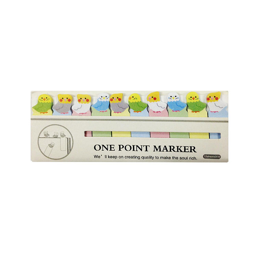 Wrapables Bookmark Flag Tab Sticky Notes, Parakeet (Set of 2) Image