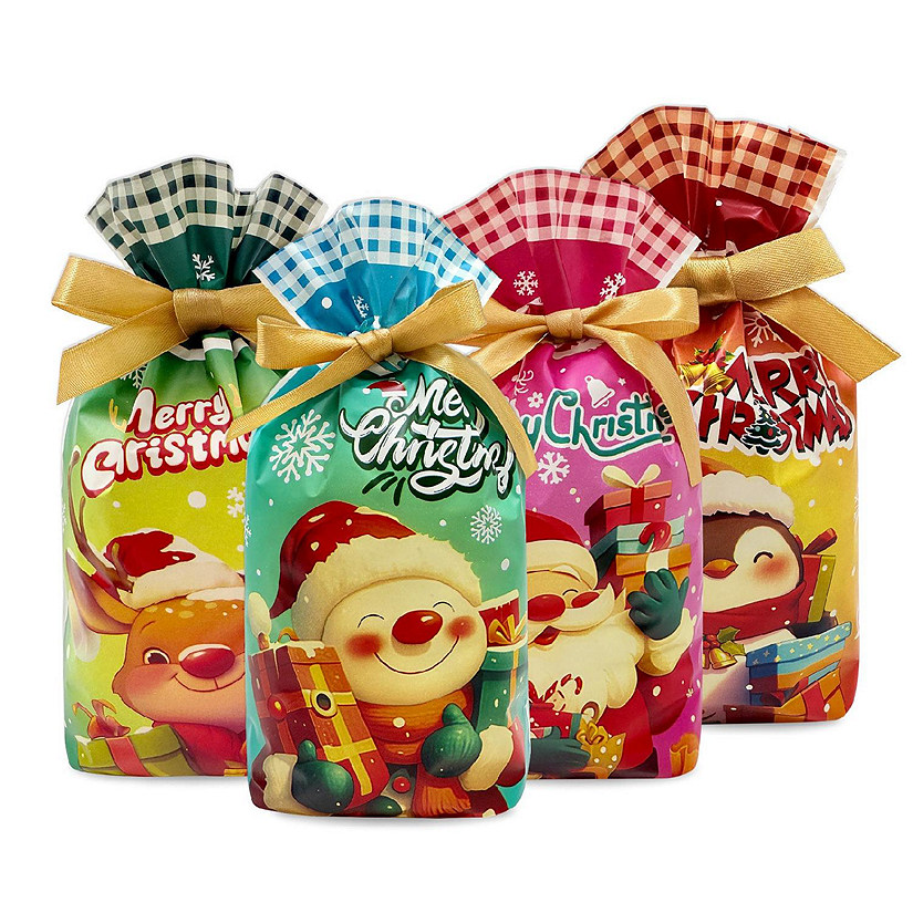 Wrapables Christmas Drawstring Treat Bags (50pcs), Festivity Image