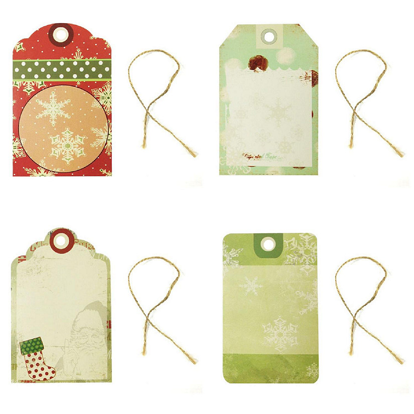 Wrapables Christmas Printing Tag, Set of 24 Image