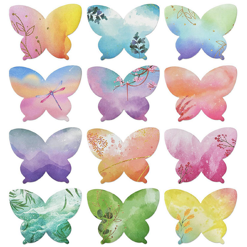 Wrapables Colorful Ethereal Butterfly Sticky Notes (Set of 12) Image