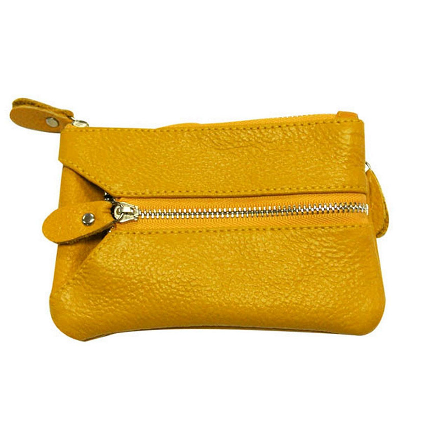 Wrapables Colorful Genuine Leather Wristlet Wallet, Yellow Image