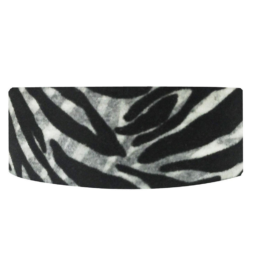 Wrapables Colorful Patterns Washi Masking Tape, Black Animal Stripes Image