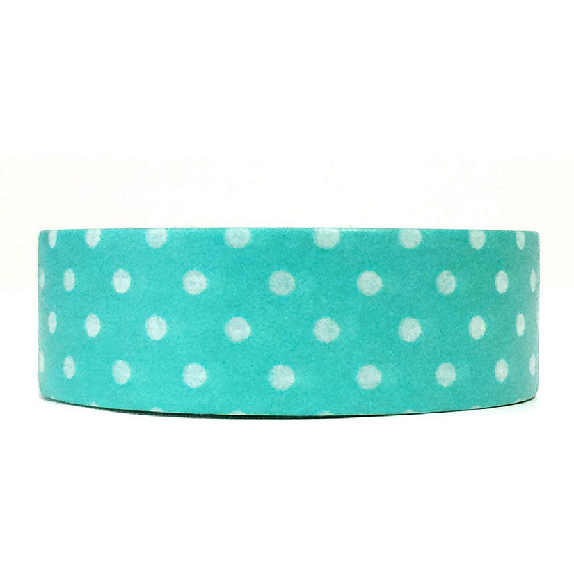 Wrapables Colorful Patterns Washi Masking Tape, Blue Dots Image