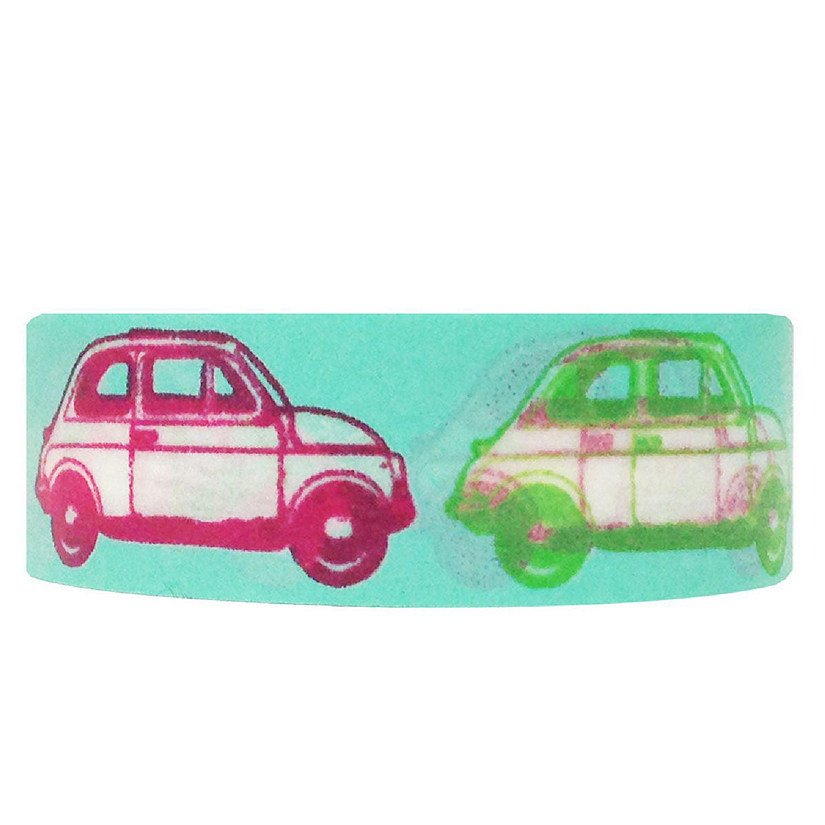 Wrapables Colorful Patterns Washi Masking Tape, Vroom Image