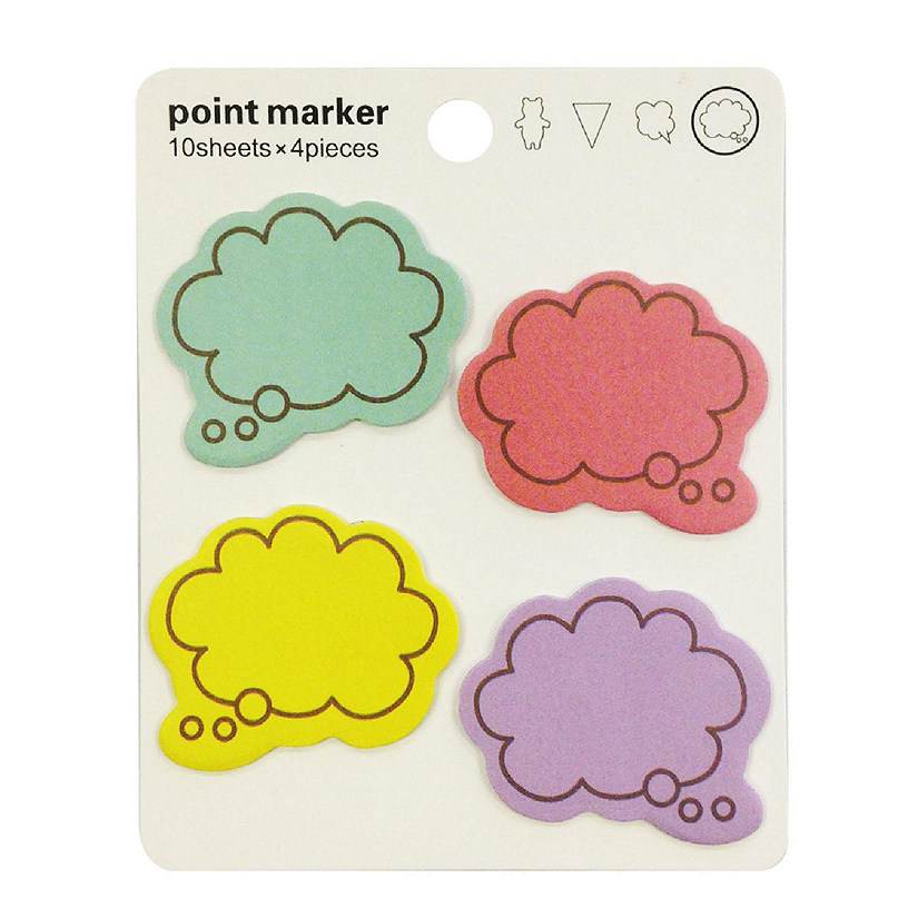 Wrapables Colorful Thinking Bubble Sticky Notes Image