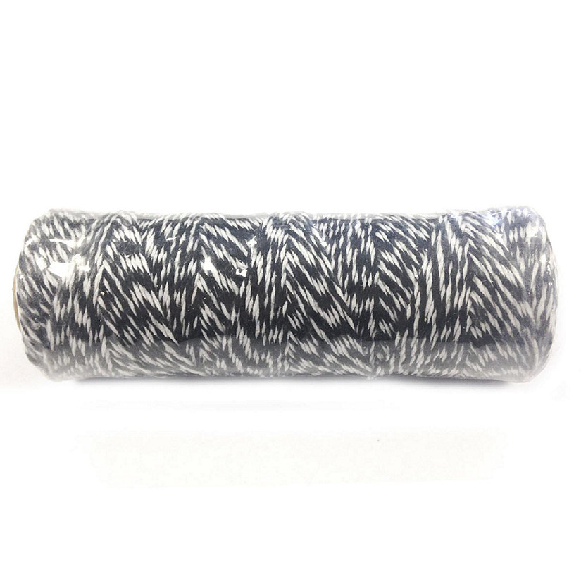 Wrapables Cotton Baker's Twine 4ply (109yd/100m), Black/White Image