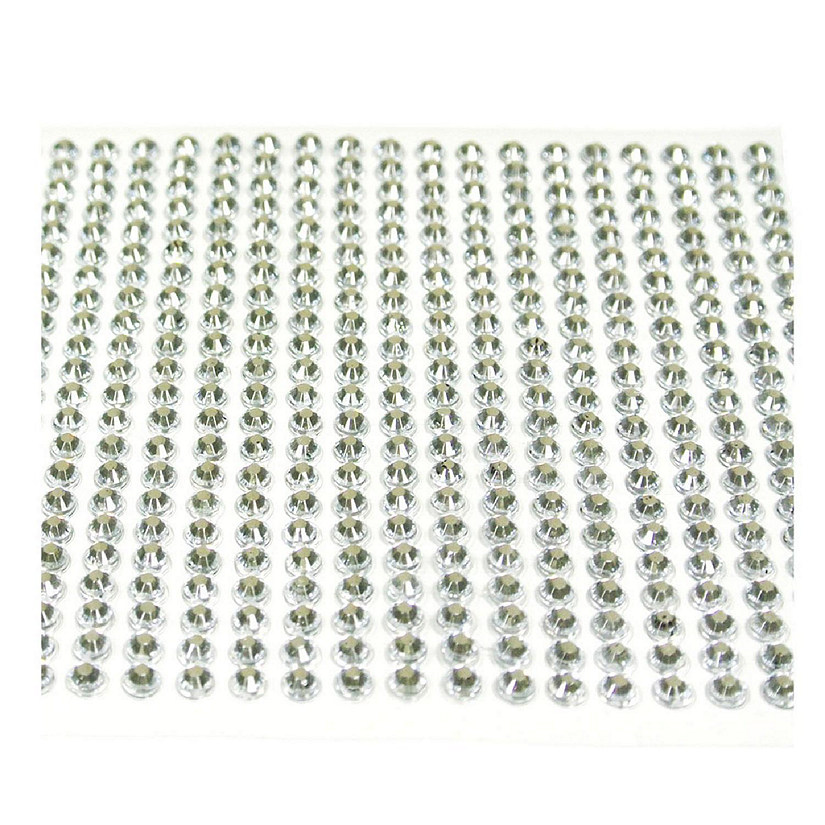 Wrapables Crystal Diamond Sticker Adhesive Rhinestones, 846 pieces / Silver Image
