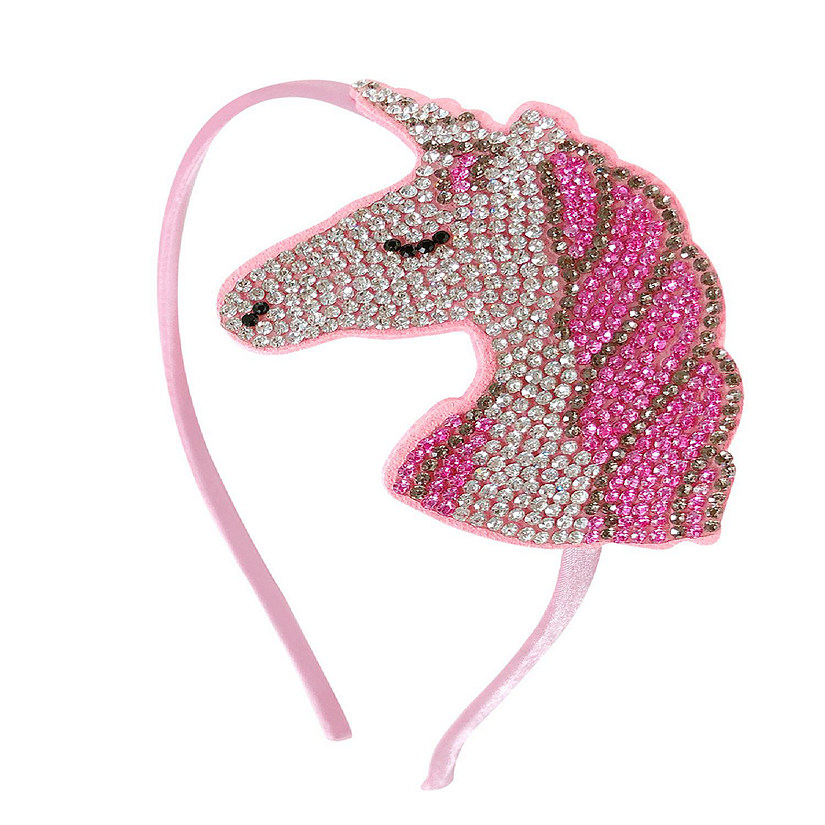 Wrapables Crystal Studded Bling Headband, Unicorn Image