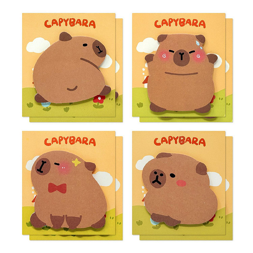 Wrapables Cute Capybara Sticky Notes (Set of 8) Image