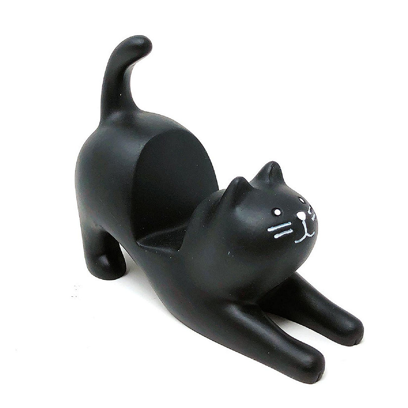 Wrapables Cute Kitty Hands Free Phone Stand, Black Image