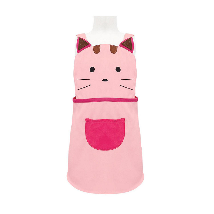 Wrapables Cute Pink Kitty Children'S Apron Image