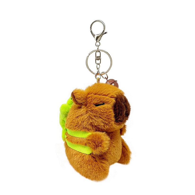 Wrapables Cute Plush Keychain Pendant Charm for Bag, Capybara Image