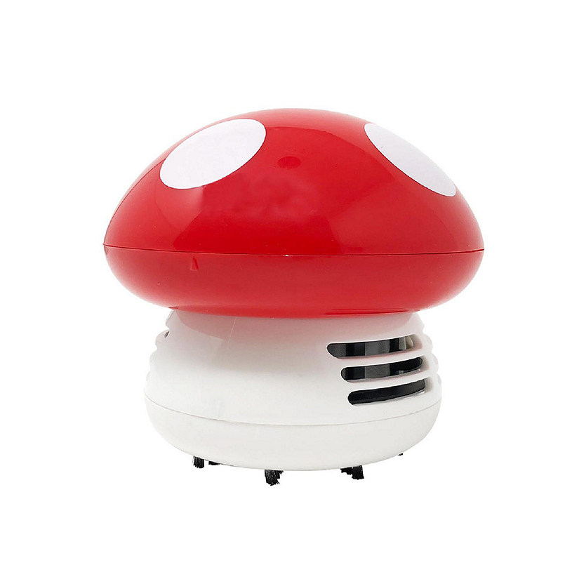 Wrapables Cute Portable Mini Vacuum Cleaner for Home and Office, Mushroom Image