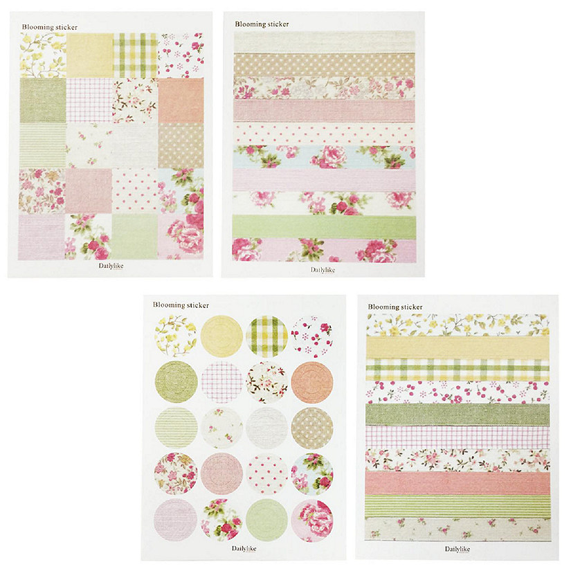 Wrapables Decorative Floral Adhesive Scrapbooking Stickers Image