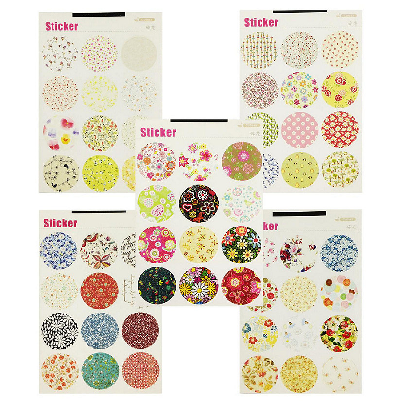 Wrapables Decorative Floral Pattern Sticker Set Image
