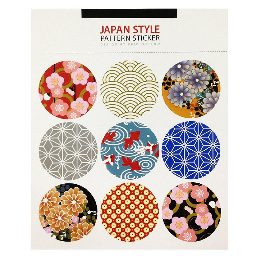 Wrapables Decorative Japanese Origami Pattern Sticker Set Image