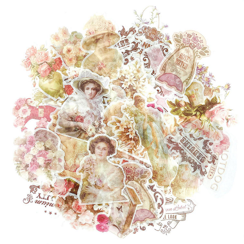 Wrapables Decorative Scrapbooking Washi Stickers (60 pcs), Aristocrats Image