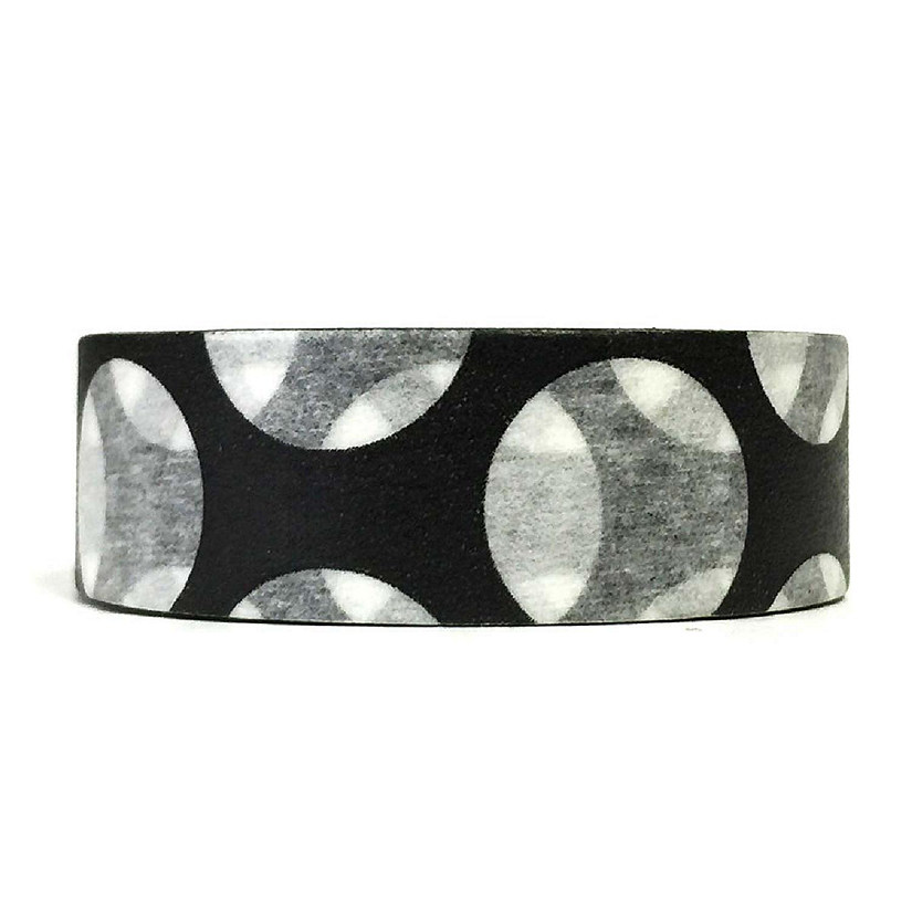Wrapables Decorative Washi Masking Tape, Extra Large Black Dots Image