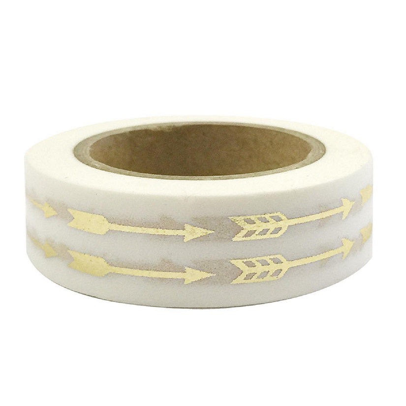Wrapables Decorative Washi Masking Tape, Gilded Arrows Image