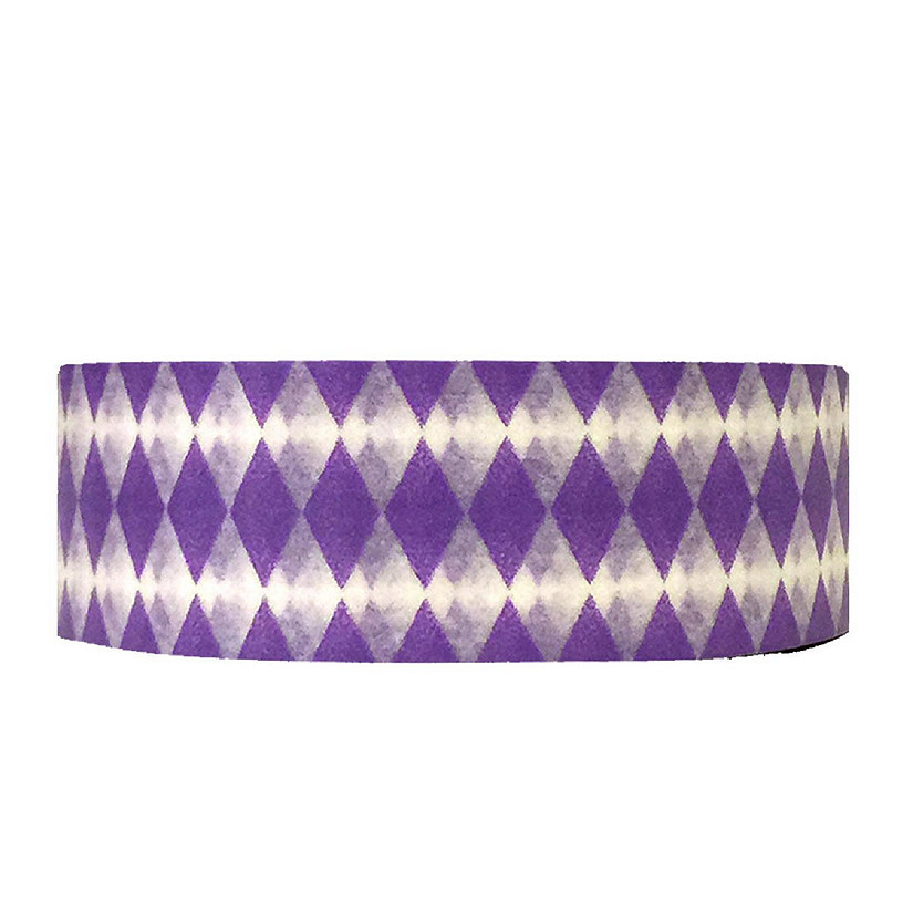 Wrapables Decorative Washi Masking Tape, Purple Diamonds Image