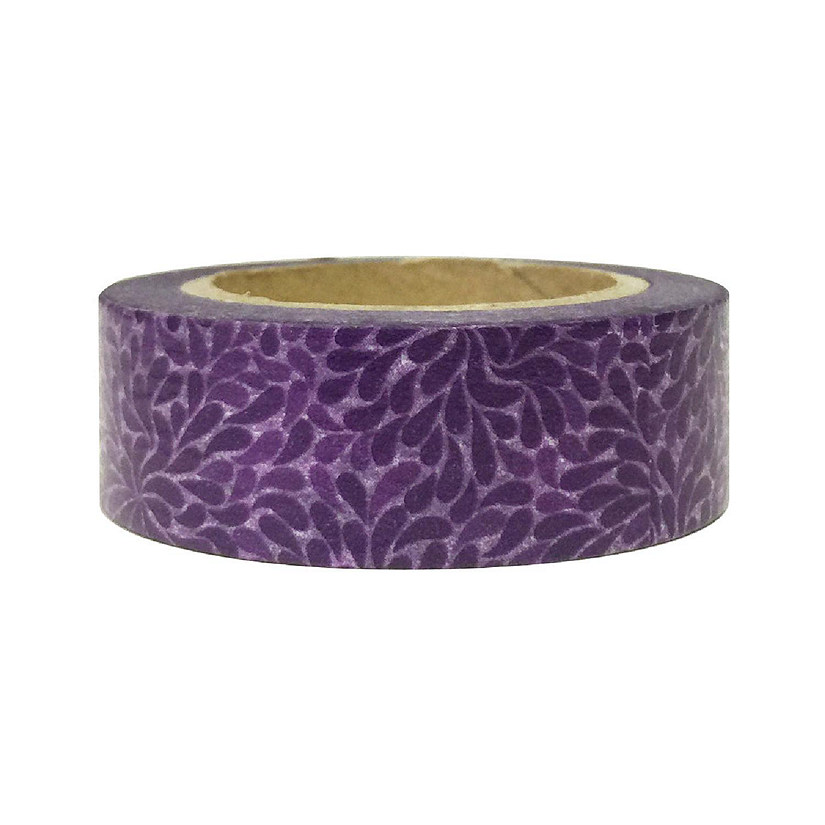 Wrapables Decorative Washi Masking Tape, Purple Petals Image