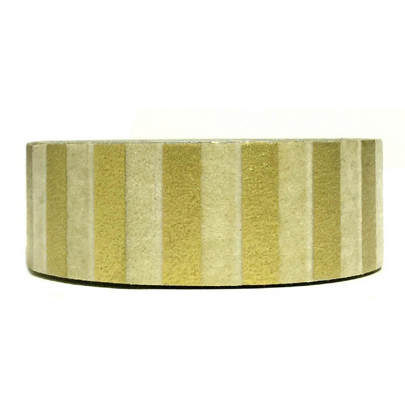 Wrapables Decorative Washi Masking Tape, Short Gold Image