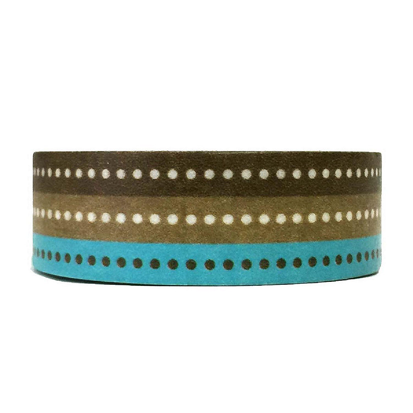 Wrapables Decorative Washi Masking Tape, Stripes and Dots Image