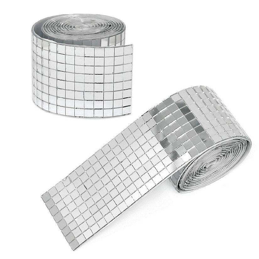 Wrapables Disco Ball Mirror Self Adhesive Mosaic Tiles 5mm x 5mm Silver
