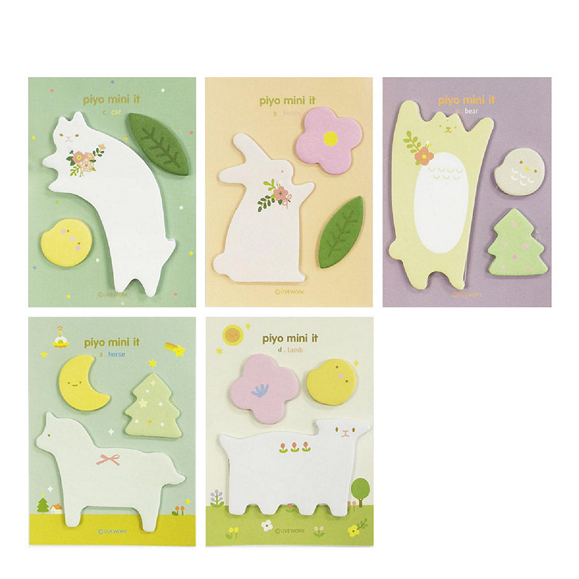 Wrapables Elegant Animals Memo Sticky Notes (Set of 5) Image